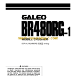 Komatsu BR480JG-1 Galeo Mobile Crusher Operation and Maintenance Manual (SEAM047100T)