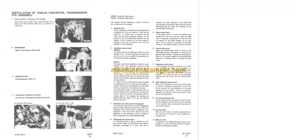 Komatsu WS23-2, WS23S-2 Motor Scraper Shop Manual (SEBM02870205) - Image 3