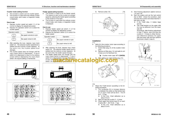 Komatsu BR380JG-1E0 Mobile Crusher Shop Manual (SEN01341-07) - Image 4