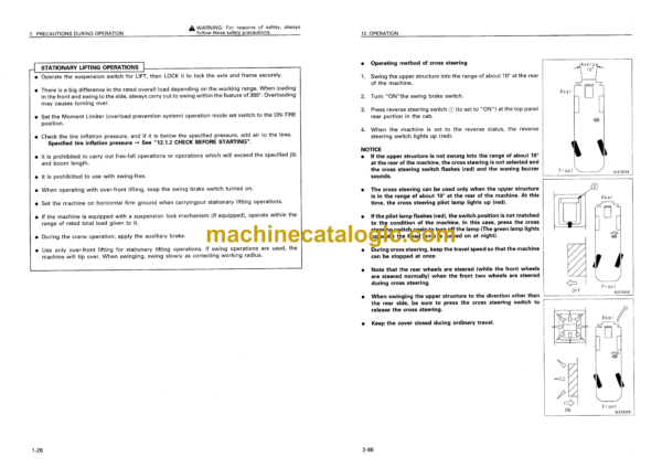 Komatsu LW100-1 Rough Terrain Crane Operation and Maintenance Manual (SEAM017200) - Image 3