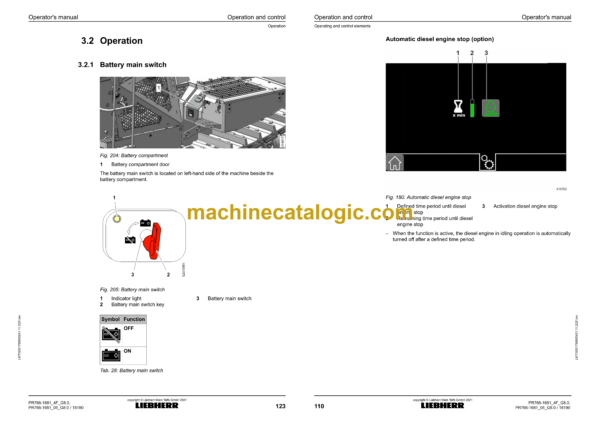 Liebherr PR 766 Crawler Dozer Operating Manual (From SN 18190) - Image 4