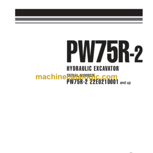 Komatsu PW75R-2 Hydraulic Excavator Shop Manual (WEBM001602)