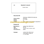 Liebherr PR 716 Crawler Dozer Operating Manual (From SN 20203)