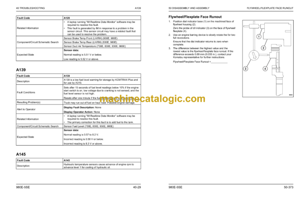 Komatsu 980E-5SE Dump Truck Shop Manual (CEBM037603) - Image 4