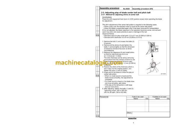 Komatsu D51EX-24, D51PX-24, D51EXi-24, D51PXi-24 Bulldozer Field Assembly Manual (GEN00293-00) - Image 3