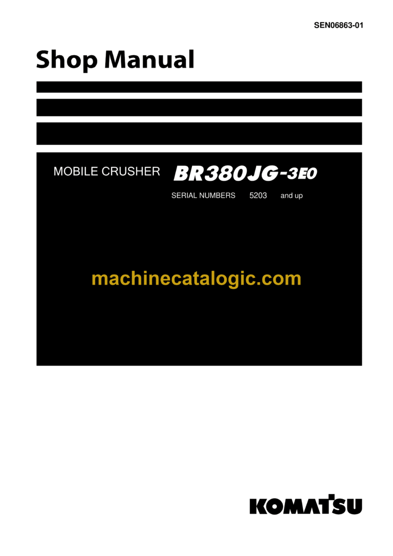 Komatsu BR380JG-3E0 Mobile Crusher Shop Manual (SEN06863-01)