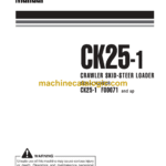 Komatsu CK25-1 Crawler Steer Loader Operation and Maintenance Manual (WEAM007903)
