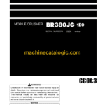 Komatsu BR380JG-1E0 Mobile Crusher Operation and Maintenance Manual (TEN00358-01)