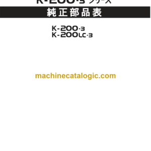 Hitachi K200-3, K200LC-3 Parts Catalog