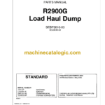 Hitachi R2900JLK Load Haul Dump Parts Catalog