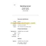 Liebherr LR 614 Litronic Crawler Dozer Operating Manual (From SN 6355)