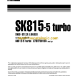 Komatsu SK815-5 Turbo Skid Steer Loader Operation and Maintenance Manual (WEAM005301)