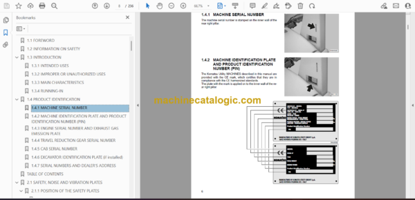 Komatsu SK714-5 Skid Steer Loader Operation and Maintenance Manual (WEAM007200) - Image 2