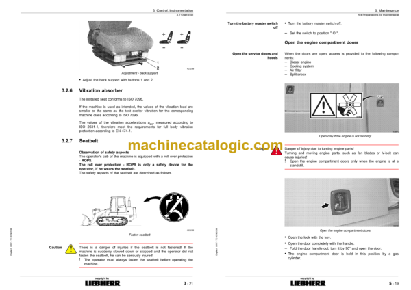 Liebherr LR 614 Litronic Crawler Dozer Operating Manual (From SN 6355) - Image 2
