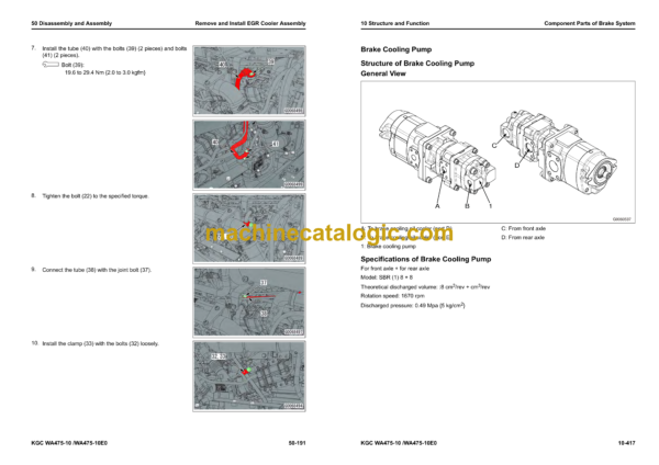 Komatsu WA475-10, WA475-10E0 Wheel Loader Shop Manual (VENBM56002) - Image 3