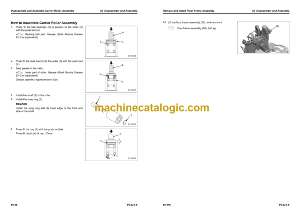 Komatsu PC33E-6 Mini Excavator Shop Manual (SEN06975-04) - Image 3