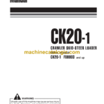 Komatsu CK20-1 Crawler Skid Steer Loader Operation and Maintenance Manual (WEAM006102)