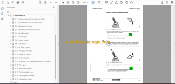 Liebherr LR 636 Crawler Loader Operating Manual (From SN 20043) - Image 2