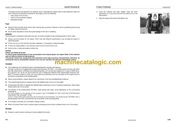Komatsu SK820-5E0 Skid Steer Loader Operation and Maintenance Manual (WEAM015600) - Image 3