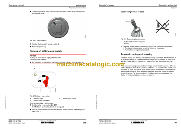 Liebherr LR 636 Crawler Loader Operating Manual (From SN 20043) - Image 3