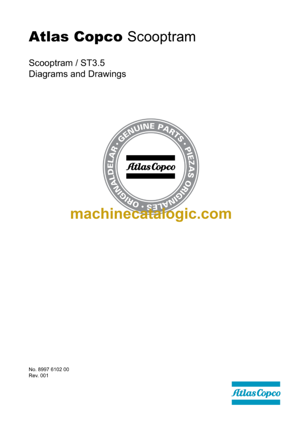 Atlas Copco Scooptram ST3.5 Diagrams and Drawings Manual