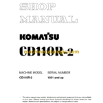 Komatsu CD110R-2 Crawler Carrier Shop Manual (SEBM030004)