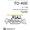Dressta TD-40E Crawler Dozer Operator's Manual