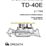 Dressta TD-40E Crawler Dozer Operator's Manual