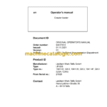 Liebherr LR 626 Crawler Loader Operating Manual (From SN 21929)