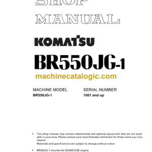 Komatsu BR500JG-1 Mobile Crusher Shop Manual (SEBM022503)