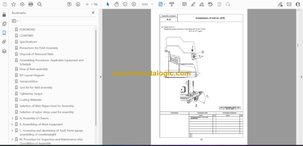 Komatsu PC490LC-11, PC490LC-11E0 Hydraulic Excavator Field Assembly Manual (GEN00262-01) - Image 3