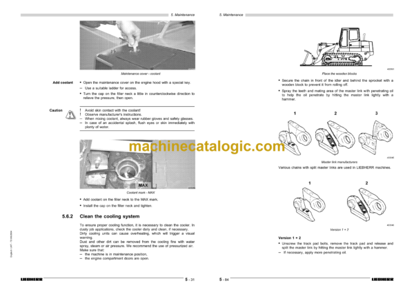 Liebherr LR 632B Litronic Crawler Loader Operating Manual (From SN SN 393, 6851) - Image 3