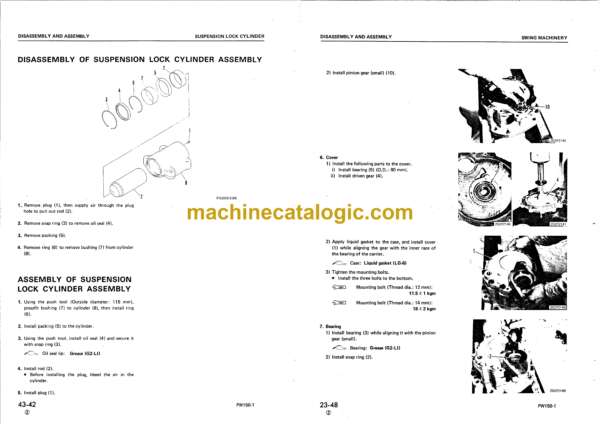Komatsu PW150-1 Hydraulic Excavator Shop Manual (SEBM020E0104) - Image 3