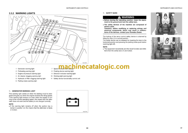 Komatsu SK1020-5 Skid Steer Loader Operation and Maintenance Manual (WEAM004602) - Image 4