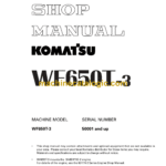 Komatsu WF650T-3 Trash Compactor Shop Manual (SEBM027401)