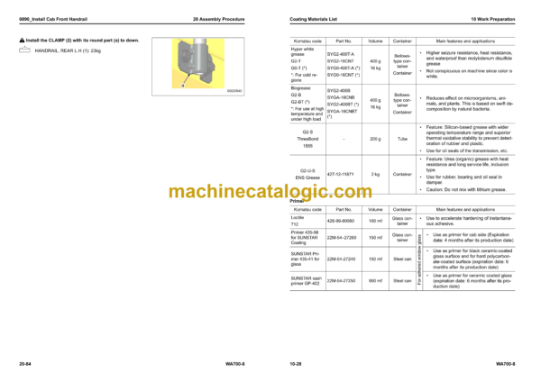 Komatsu WA700-8 Wheel Loader Field Assembly Manual (GEN00276-01) - Image 3