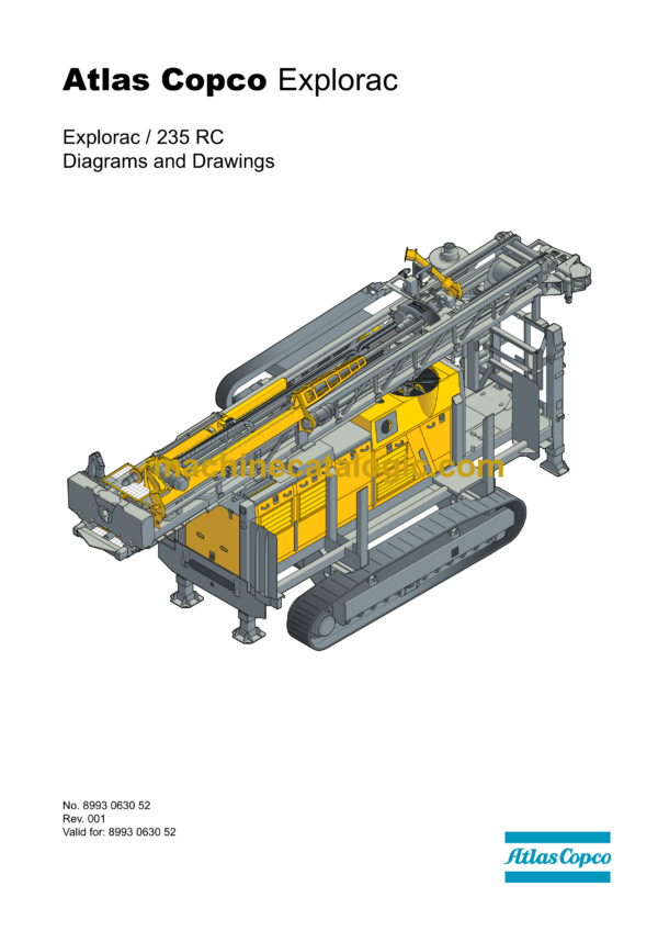 Atlas Copco Explorac 235RC Diagrams and Drawings Manual