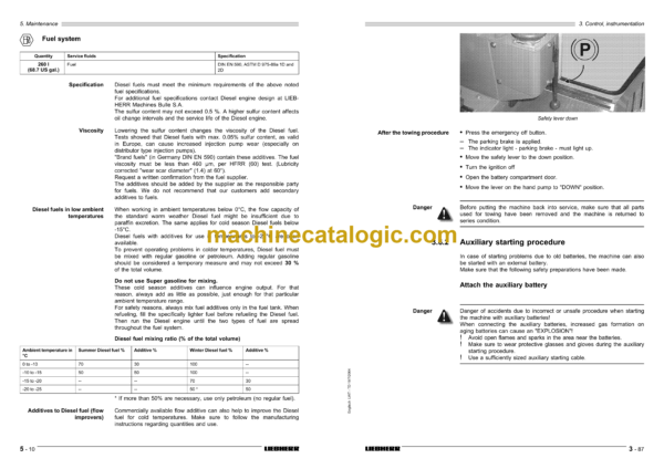 Liebherr LR 622B Litronic Crawler Loader Operating Manual (From SN 6833) - Image 3