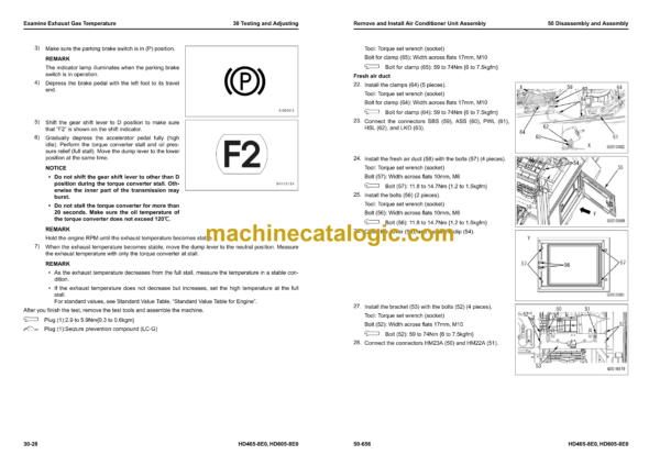 Komatsu HD465-8E0, HD605-8E0 Dump Truck Shop Manual (SEN06768-14) - Image 4