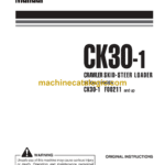 Komatsu CK30-1 Crawler Skid Steer Loader Operation and Maintenance Manual (WEAM011200)