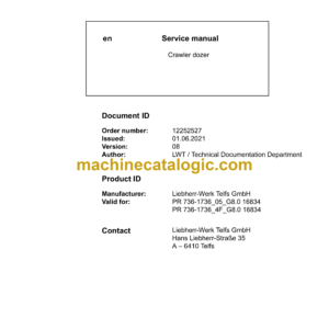 Liebherr PR 736 Crawler Dozer Service Manual [1736_4F_05_G8.0_16834_06_2021]