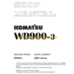 Komatsu WD900-3 Wheel Dozer Shop Manual (SEBM036907)