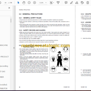 Komatsu CK30-1 Crawler Skid Steer Loader Operation and Maintenance Manual (WEAM011200)