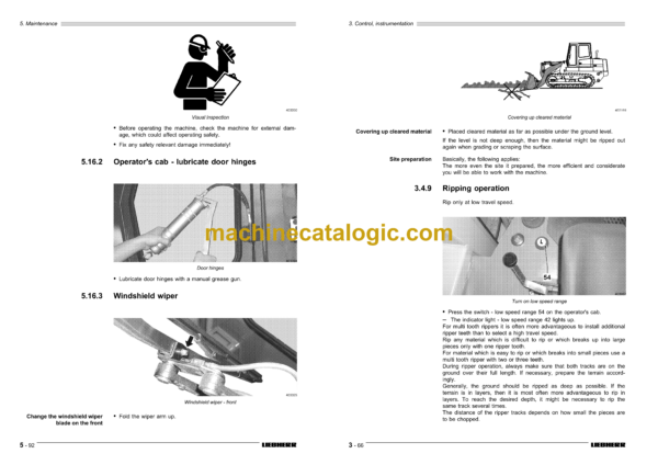 Liebherr LR 632B Litronic Type No. 393 Crawler Loader Operating Manual (From SN 393, 6851) - Image 4