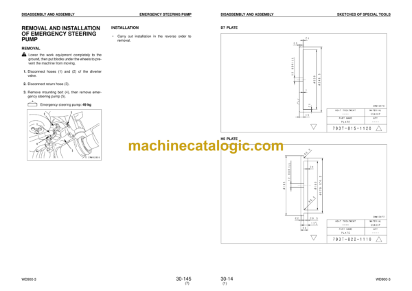 Komatsu WD900-3 Wheel Dozer Shop Manual (SEBM036907) - Image 4