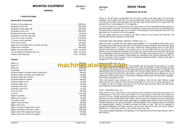 Dressta TD-25M Extra Crawler Dozer Service Manual - Image 4