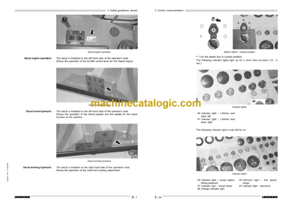 Liebherr LR 632B Litronic Type No. 393 Crawler Loader Operating Manual (From SN 393, 6851) - Image 3