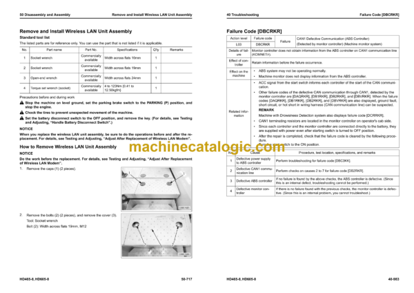 Komatsu HD465-8, HD605-8 Dump Truck Shop Manual (SEN06605-25) - Image 4