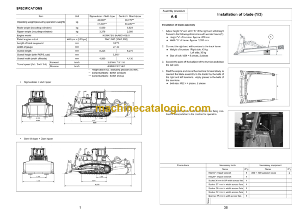 Komatsu D155AX-6 Bulldozer Field Assembly Manual (GEN00255-01) - Image 4