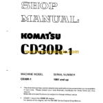 Komatsu CD30R-1 Crawler Carrier Shop Manual (SEBM015701)